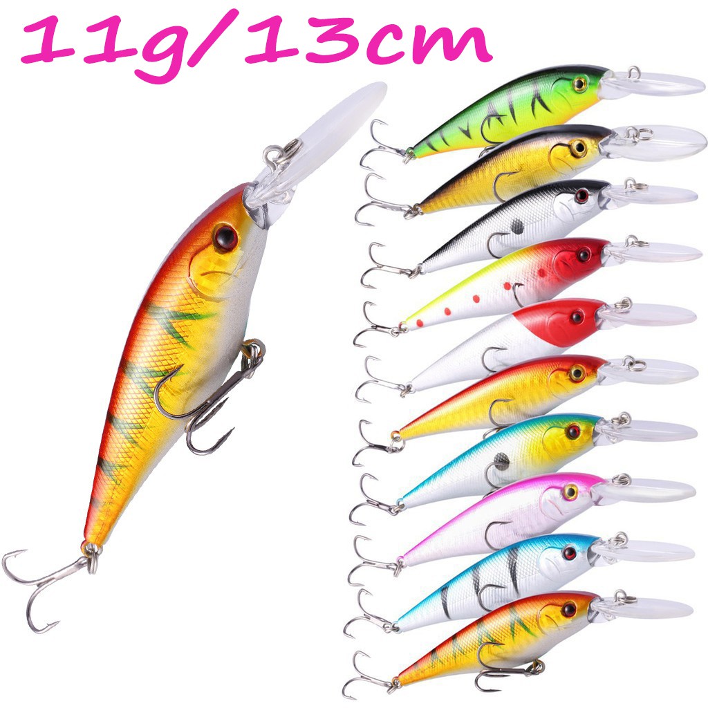 1Pcs Sinking Minnow Umpan Pancing 13cm 11g Swimbait Fishing Lure Bass Wobbler Ikan Kecil Kail Memanc