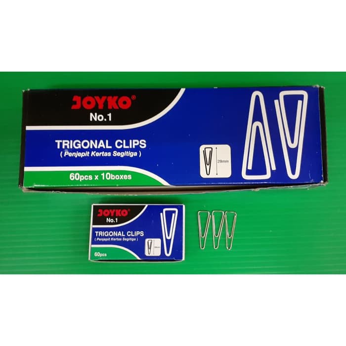 

PAPERCLIP JOYKO NO 1 PER PAK ISI 10 BOX | KLIP KERTAS TRIGONAL | ATK