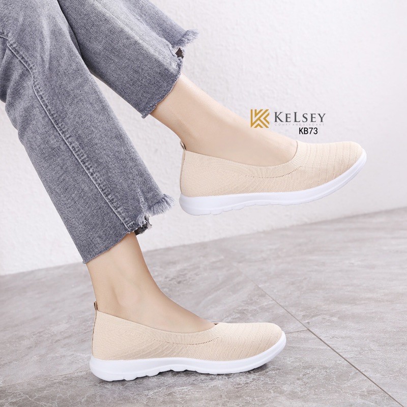 NICOLE SEPATU SLIP ON KELSEY KB73  Flyknit Shoes Flats import-2