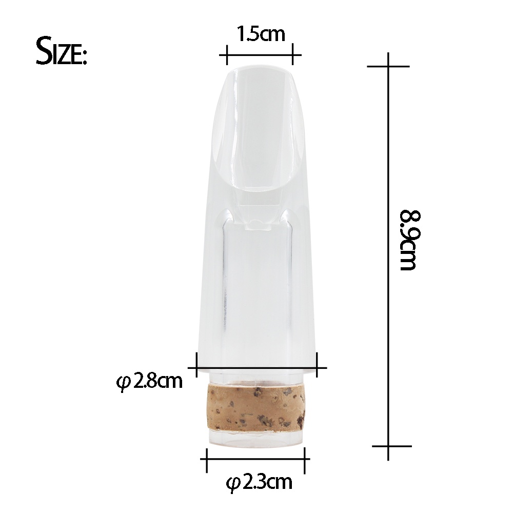 Mouthpiece Klarinet Bb Desain Transparan Dengan Cork