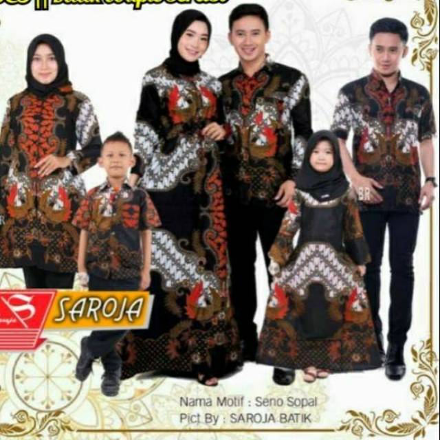 COUPLE KELUARGA SARIMBIT BATIK TERBARU TERLENGKAP  SAROJA BATIK KATUN ADEM NYAMAN MURAH