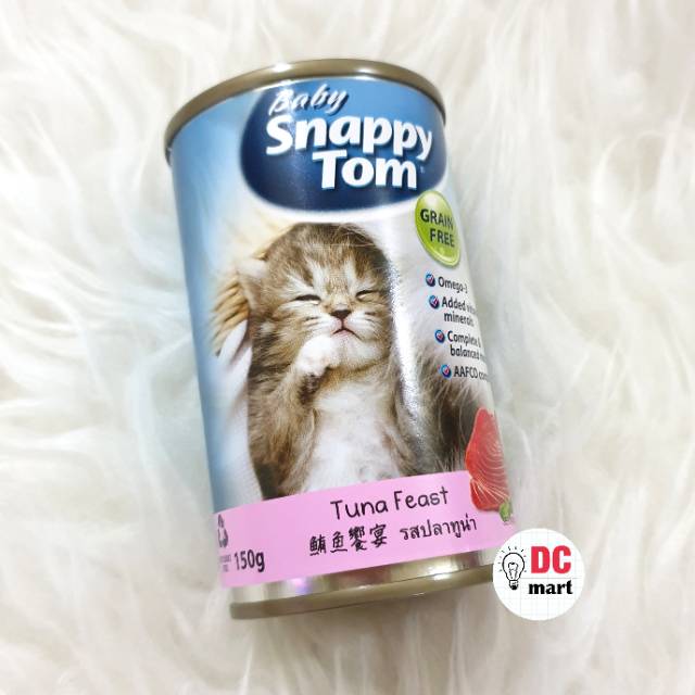 BABY SNAPPY TOM CAT WET FOOD 150Gr / Makanan Basah Anak Kucing Kaleng