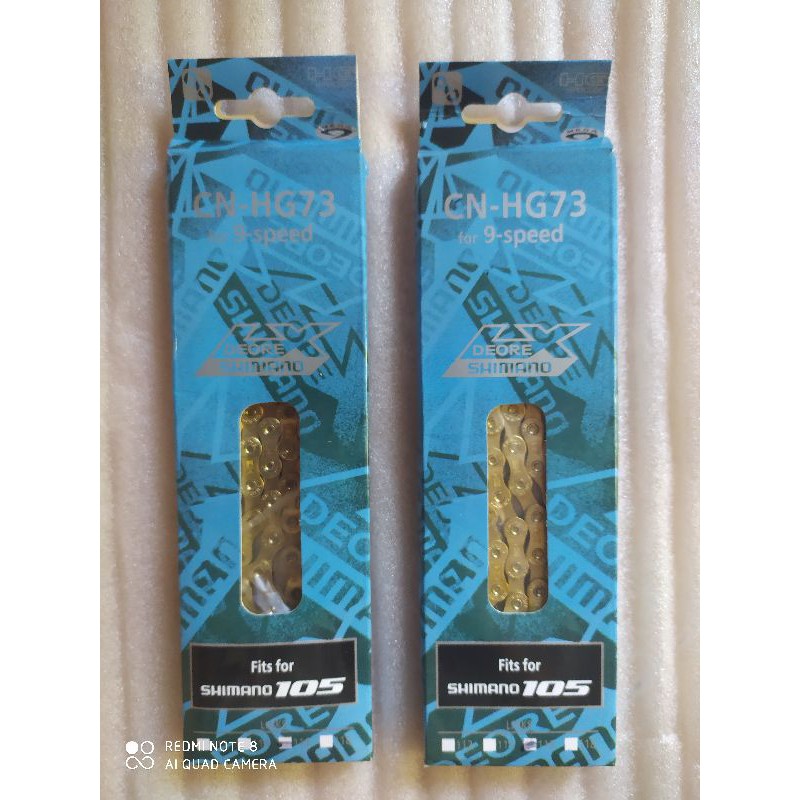 RANTAI SEPEDA CHAIN SHIMANO DEORE CN-HG 73 9 SPEED GOLD