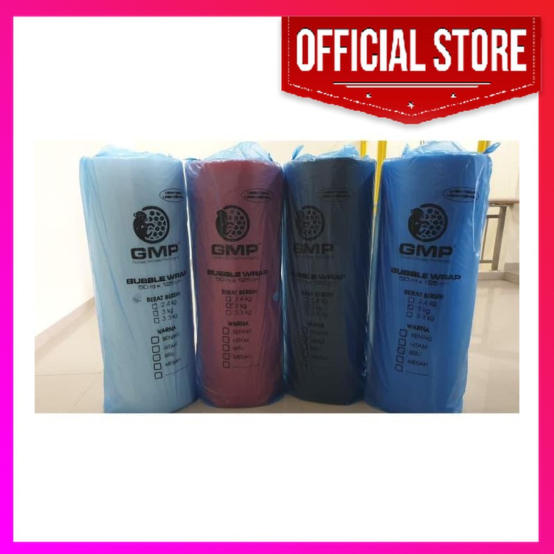 

BUBBLE WRAP GMP 3.0 KG 125CM X 50M ROLL - Merah