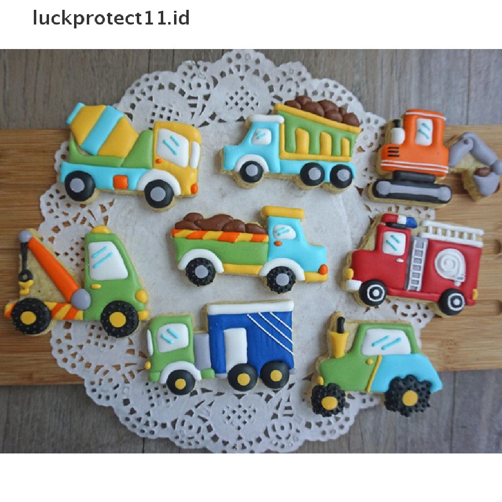 //HG&amp;ID// 8pcs car truck Cutter Sugarcraft Cake Decorating Cookies Pastry Mould DIY .