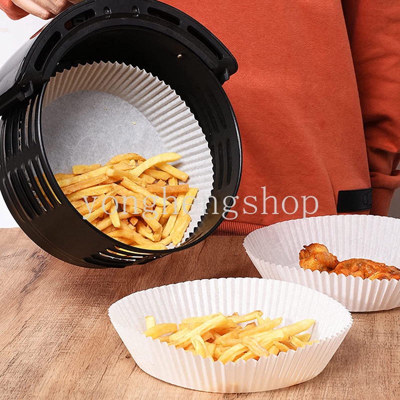 25 / 50 / 100 Pcs Kertas Minyak Anti Lengket Sekali Pakai Untuk Air Fryer