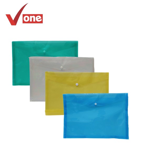 V One Map Plastik Kancing 1 Folio - Ecer