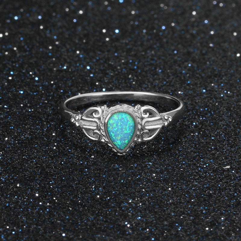 New accessories European and American fashion diamond opal ladies ring