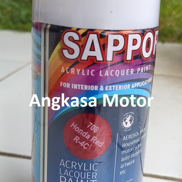 

Cat Semprot HONDA RED 708 Merah R-4C Candy Tone R4C Sapporo Spray Pylox 300 ML