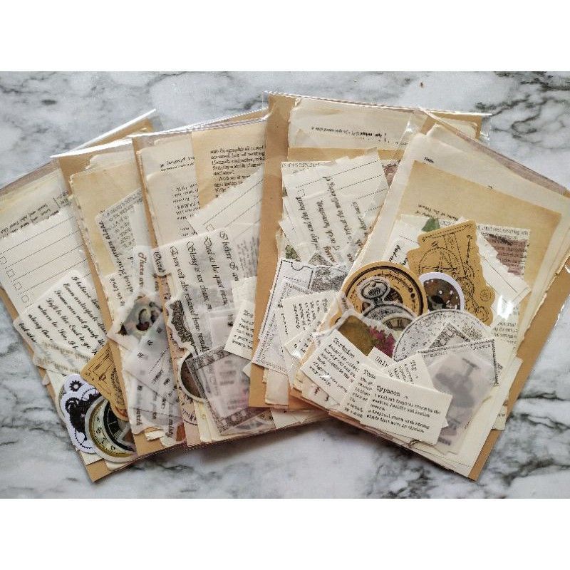 

50 Pcs Bundle starter kit vintage journal art ephemera