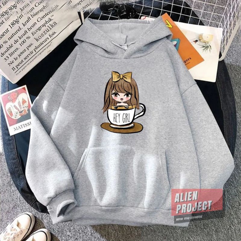 Alien Project Hoodie hei girl Hoodie cewek Hoodie wanita