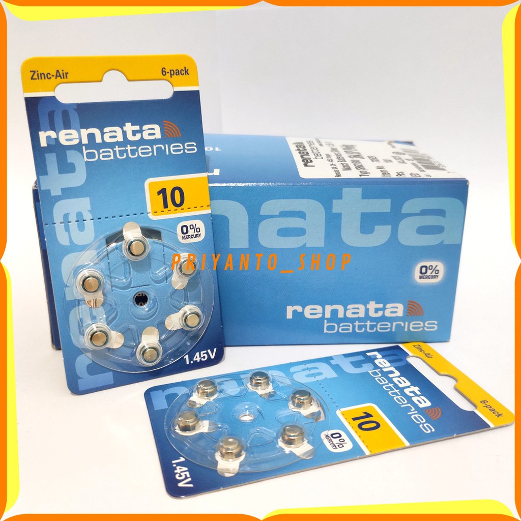 BATERAI RENATA ZA10 PR70 P10 AG13 BATTERY ALAT BANTU DENGAR ORIGINAL SWIS