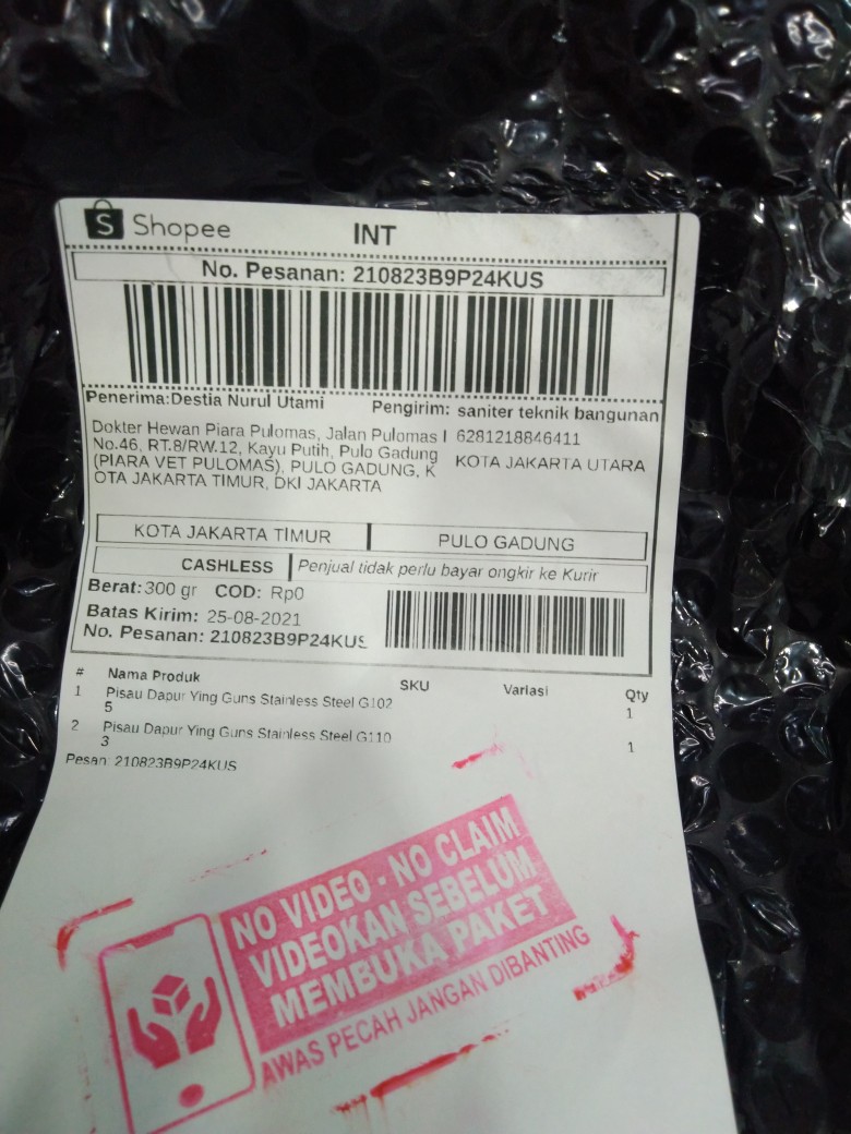 Pisau Dapur Ying Guns Stainless Steel G1103