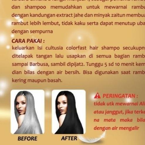 ☝ Cultusia Black Shampo ( Viral Tiktok) / Cultusia Shampo Black / Cultusia Shampo Original Black / S