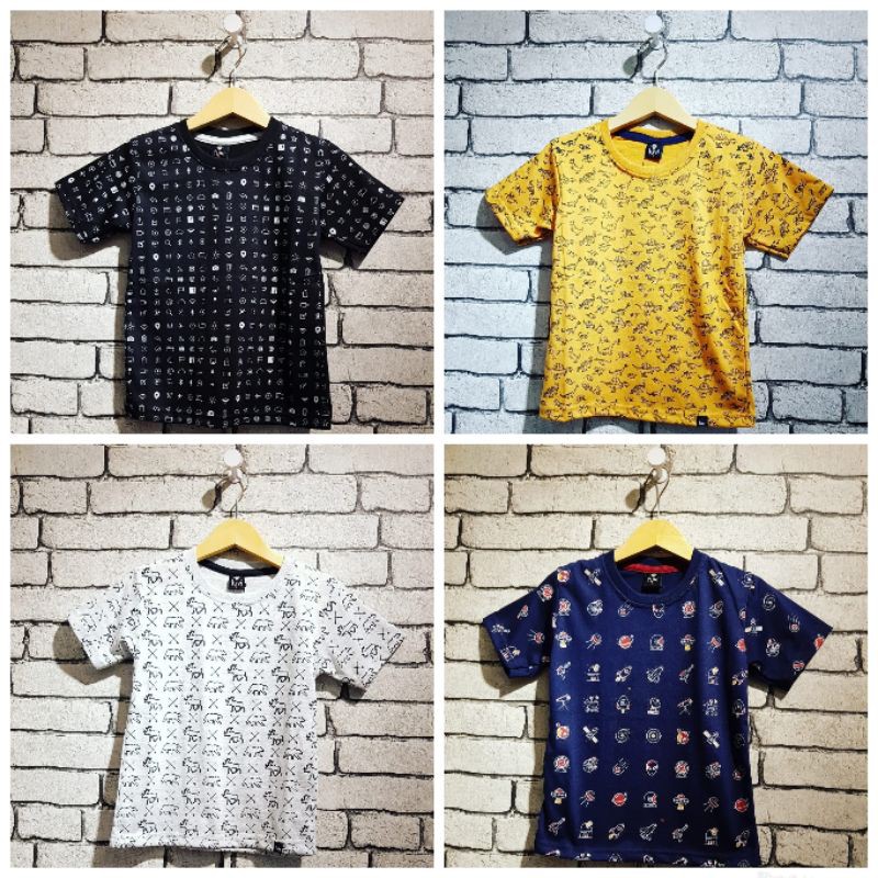 kaos distro printing  anak laki -laki usia 8-12 thn  model trendy terbaru masa kini
