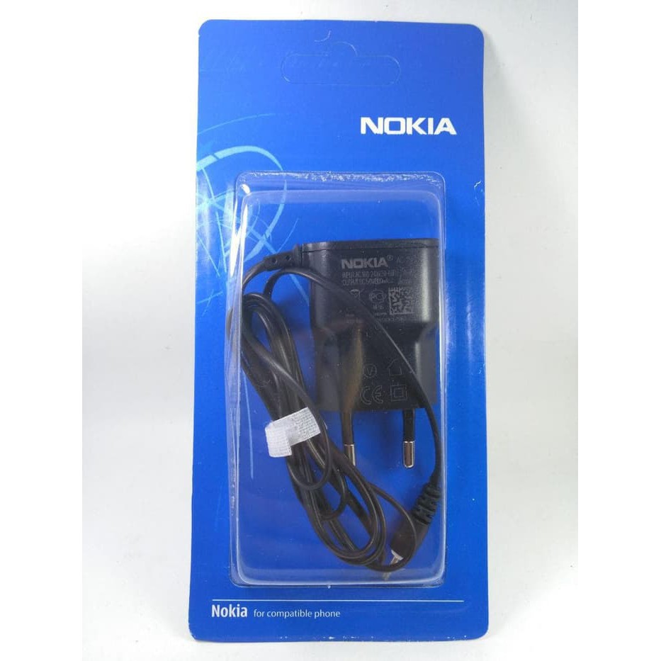 Charger Nokia Kecil N95 N70 15E Jarum Lobang kecil / LUMIA MICRO USB AC-20E Original