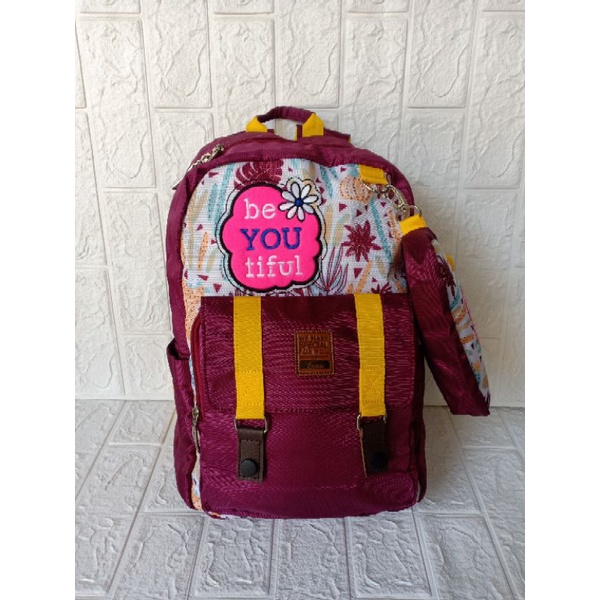 Tas Ransel Wanita Genic Original Import Free Pouch