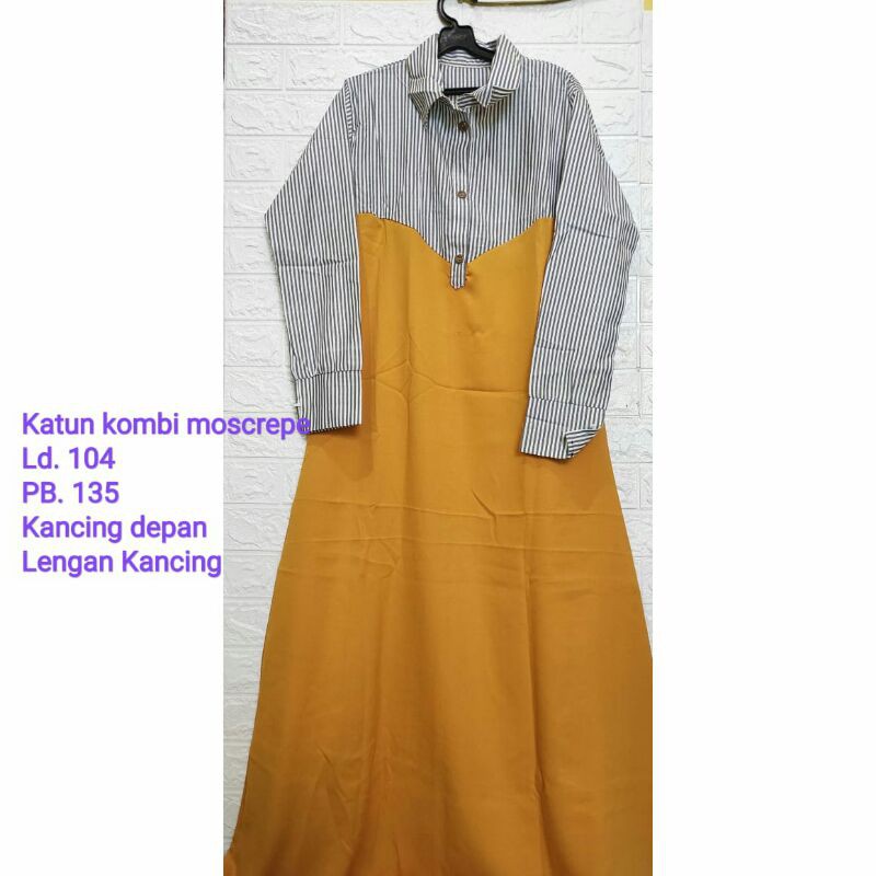 Gamis Katun stripe