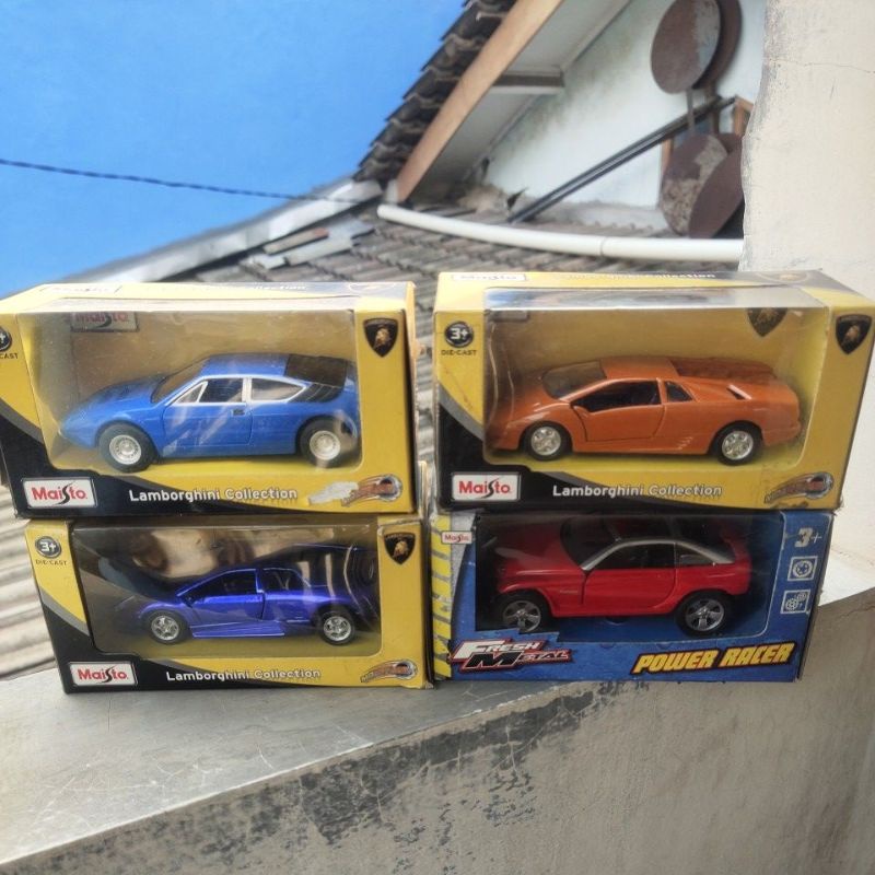 diecast miniatur mobil Lamborghini series jepster klasik bahan besi