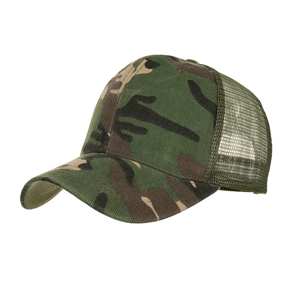 Topi baseball Motif Camo Gaya Militer Untuk Musim Panas