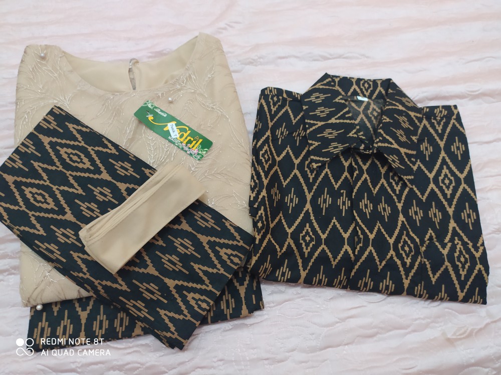 Maura Couple - Sania Ruffle Batik Couple Ori Ndoro Jowi Garansi Termurah Shopee - Batik Modern Solo