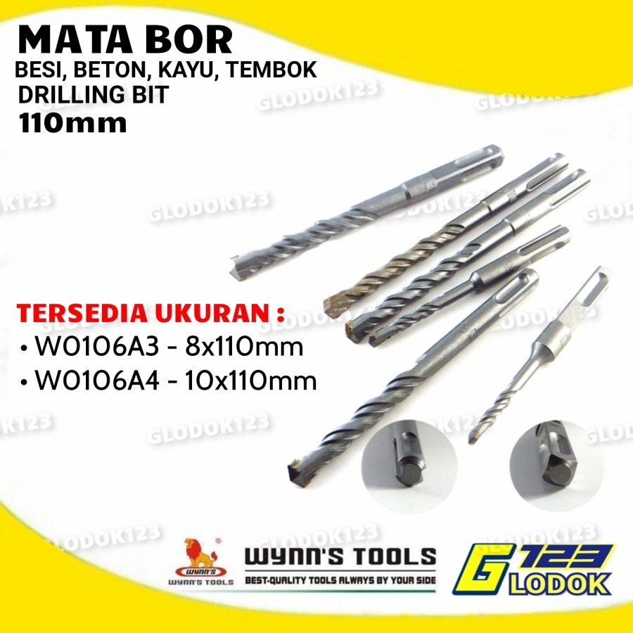 Mata Bor Besi Beton Tembok Kayu 8mm 10mm Drill Bit