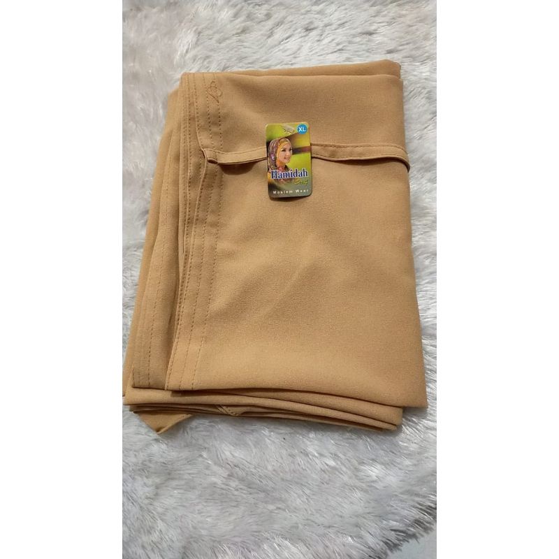 BERGO XXL BAHAN WOLFIS (Bergo Maryam Super Jumbo | Khimar Bergo Wolfis Non Ped)-Crem