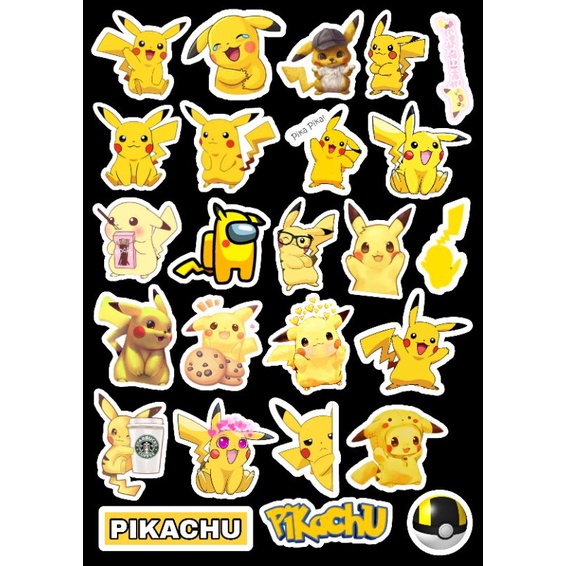 

stiker sticker pokemon waterproof isi 20 an pcs
