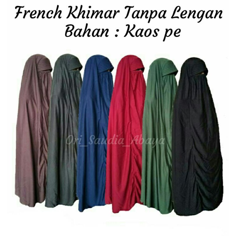 French Hijab Kaos (tanpa lengan) Pake Pet