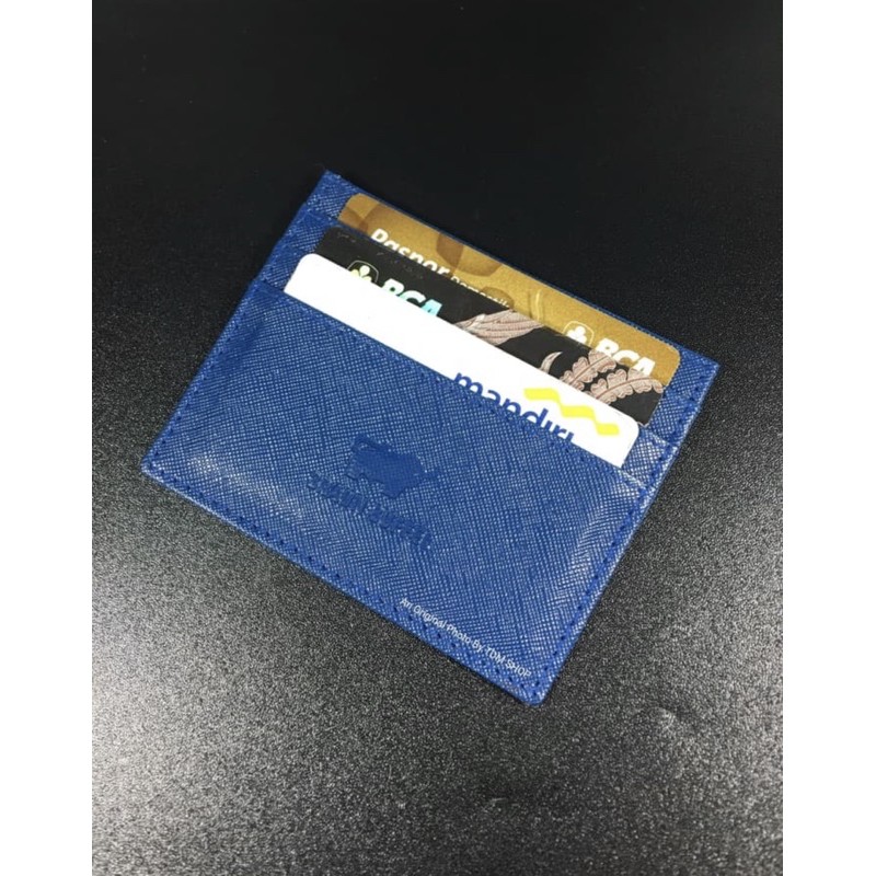 Dompet kartu tipis slim card holder braun buffel