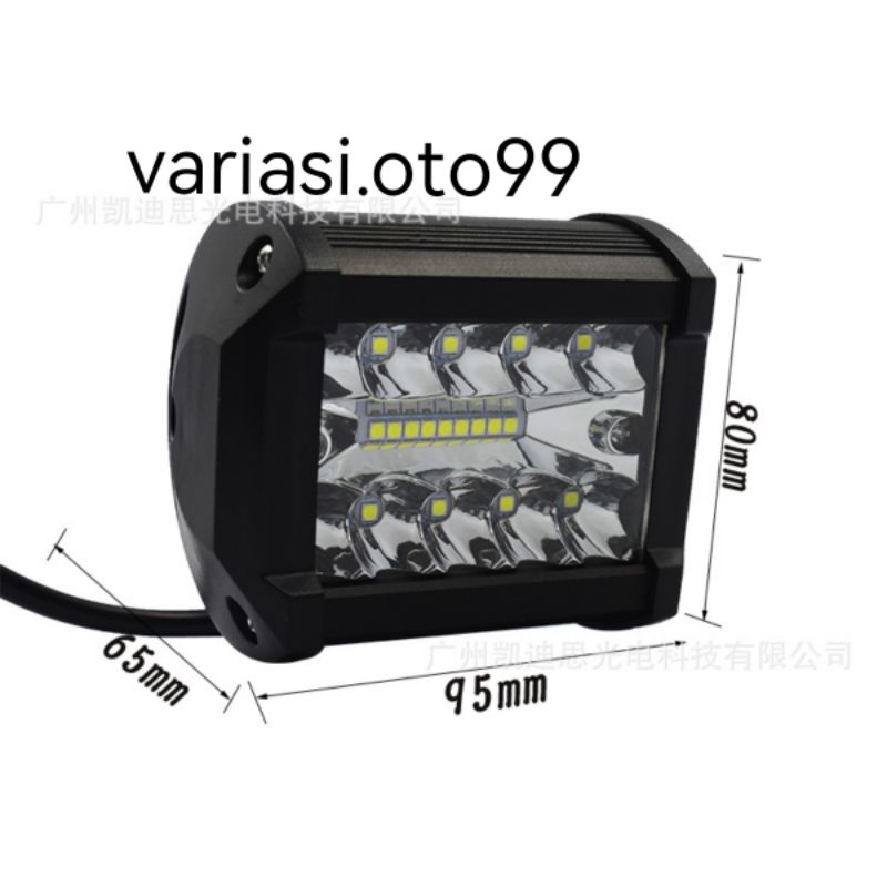 LAMPU TEMBAK SOROT LED CREE CWL 57W 20MATA LED PUTIH &amp; KUNING LAMPU TEMBAK MOBIL DAN MOTOR