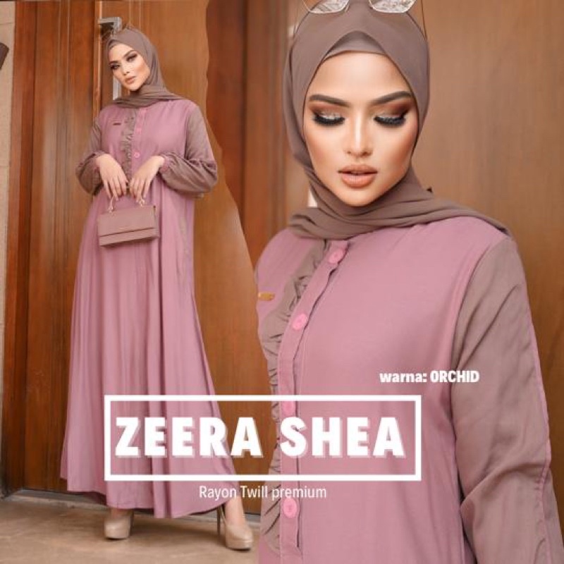 Daster Arab ZEERA SHEA Maxi Dress Gamis Twill Premium