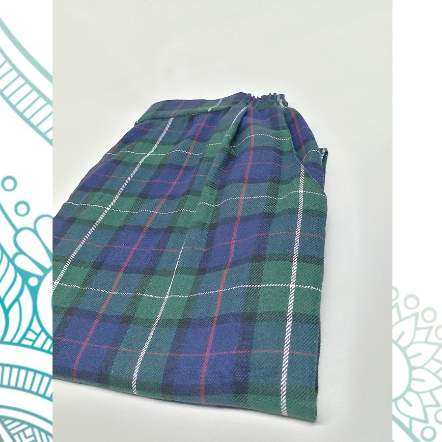 [CYC | COD] REALPICT Tartan Pants Green Celana Baggy Wanita Flanel Premium Tartan Kotak-Kotak Fashion Casual