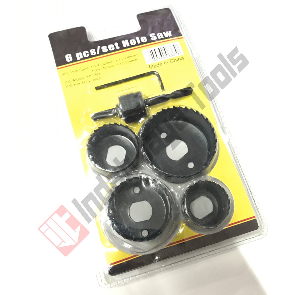 FLOURISH Hole Saw Set Kit 6 Pcs - Mata Bor Pelubang Kayu Holesaw