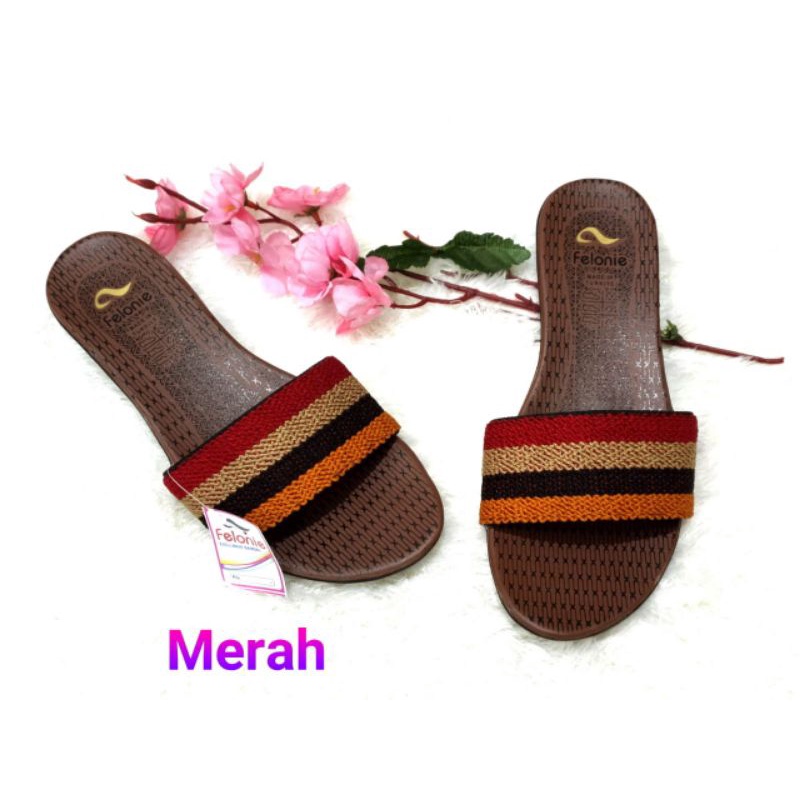 sandal wanita murah selop ( Felonie MRA 01 4 warna + DH 02 ) turki rajut terbaru