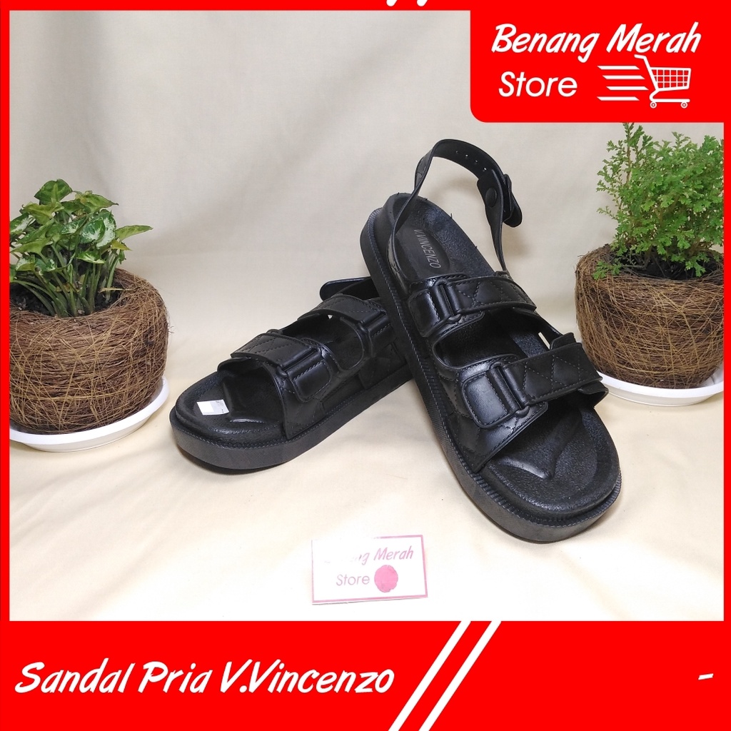 Sandal Slop / Srampatan / Sepatu sandal Pria ukuran merek V.VINCENZO Ukuran 41