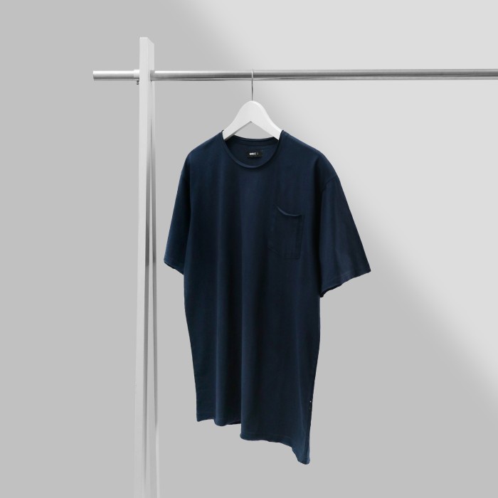 MINIMALIS - Unfinished T-shirt _ Navy