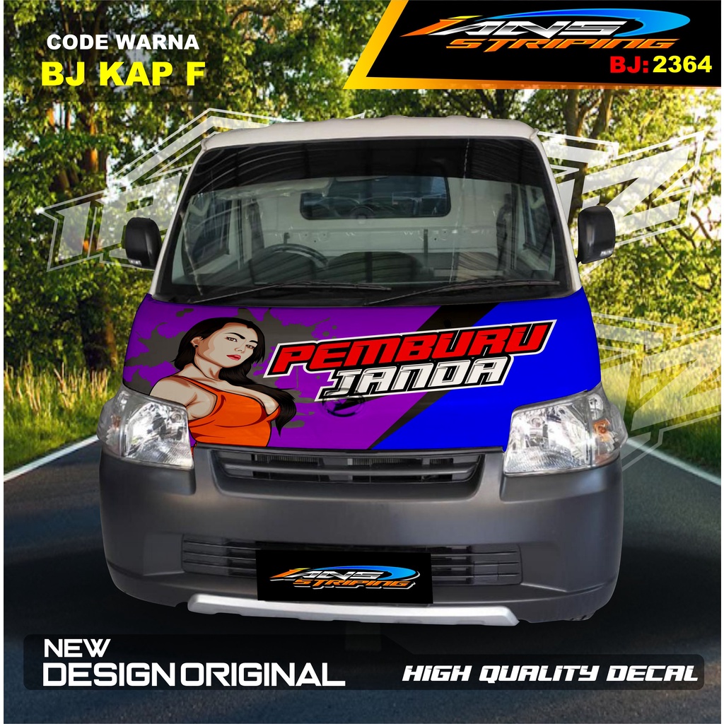 DECAL STICKER KAP KABIN DEPAN MOBIL GRANMAX PICK UP / VARIASI STIKER KABIN DEPAN PICK UP / DECAL STIKER KABIN CARRY PICK UP L300 DLL