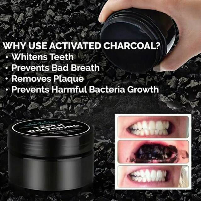 [BISA COD] TEETH WHITENING ACTIVATED CHARCOAL / ARANG PEMUTIH GIGI CHARCOAL