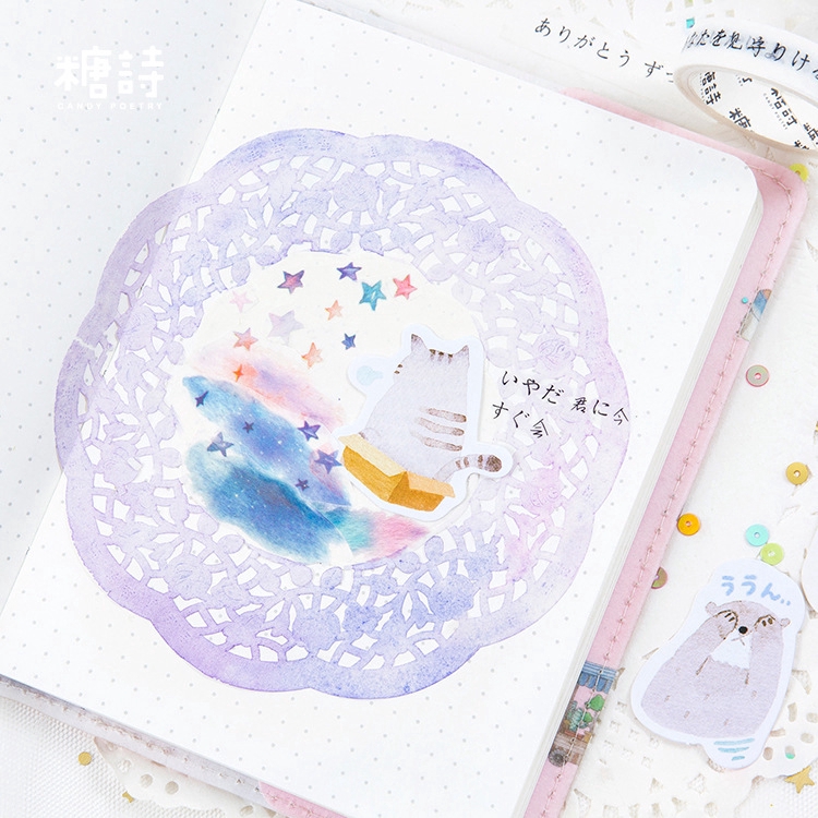 45Pcs Stiker Bentuk Binatang Lucu untuk Scrapbook / Jurnal / Diary-4