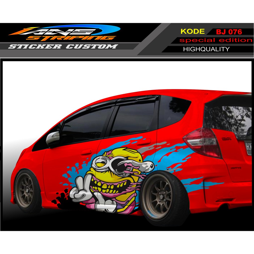 VARIASI STIKER HONDA JAZZ MINION