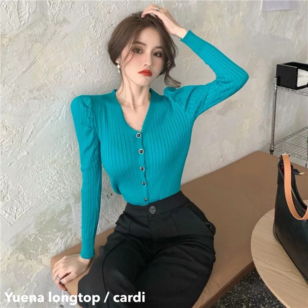 Yuena longtop cardi  -Thejanclothes