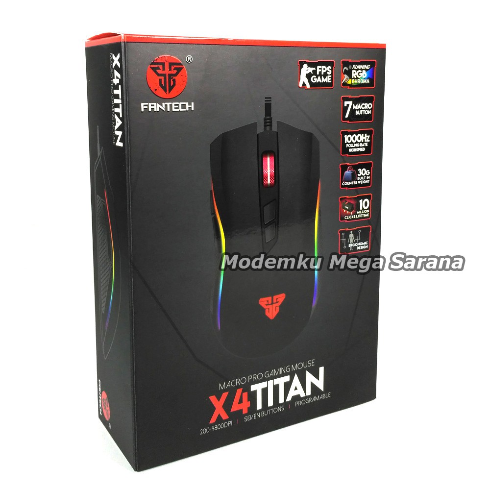 Fantech Mouse Gaming X4 Titan Macro RGB