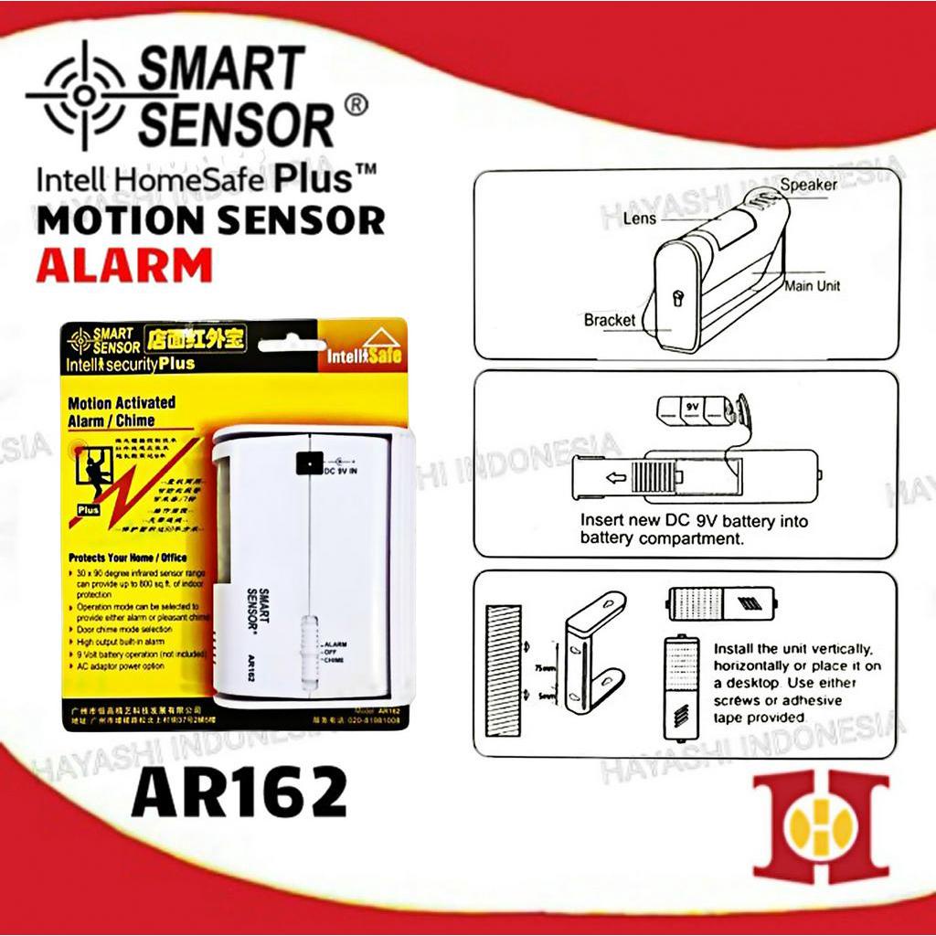 Sensor Gerak Suara Alarm Anti Maling Infrared Pintu Jendela