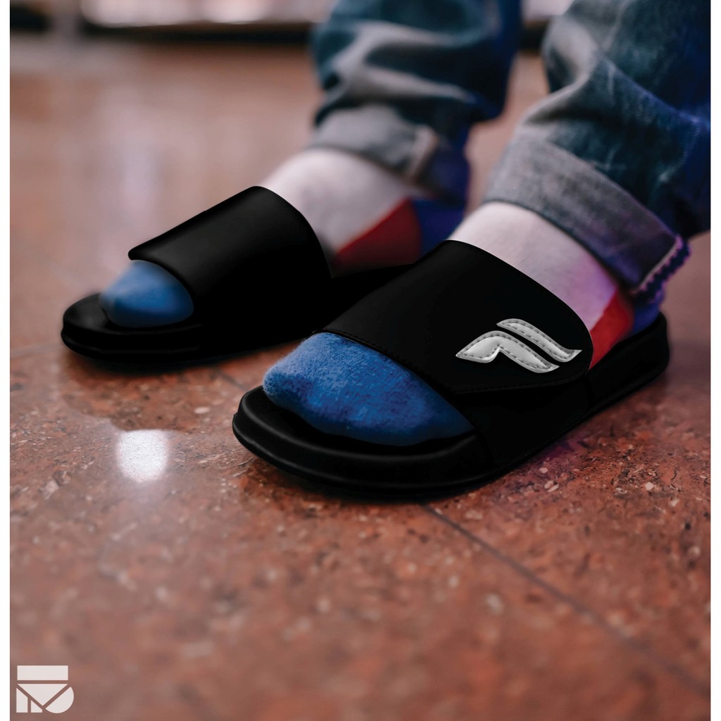 Sandal EVA Ori Ringan Slop Slide Santai Simple Pria Men Sendal Footwear | NEXA BLACK |FORIND x FSTP
