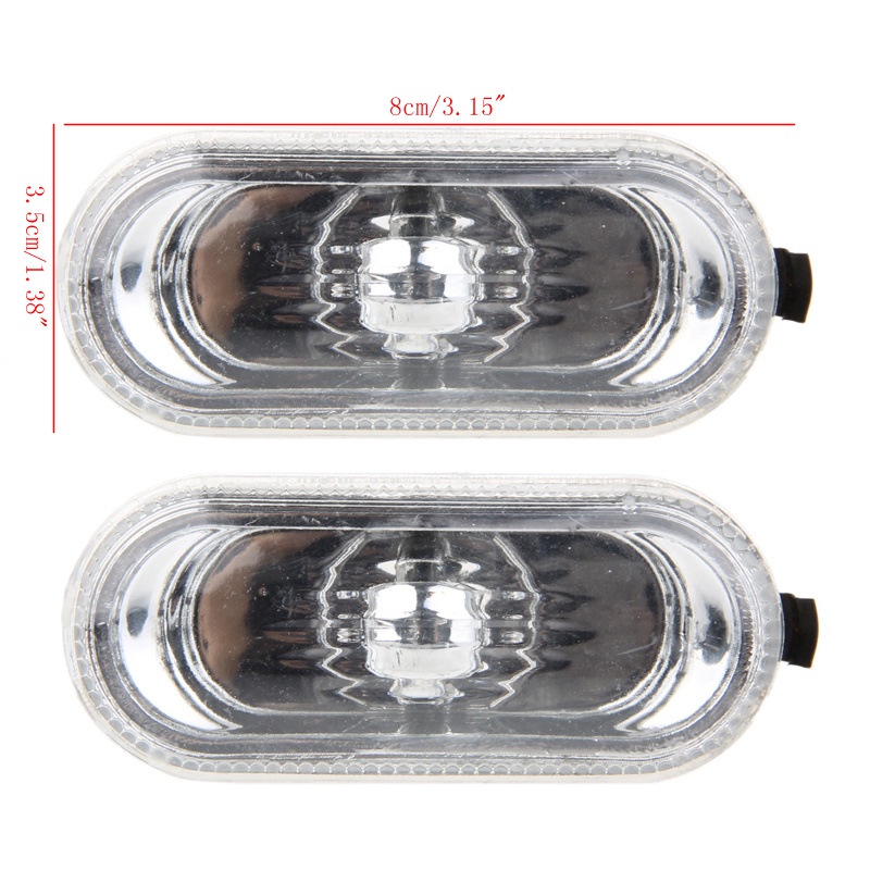 Sun 2Pcs Lampu LED Side Marker Indikator Garis Besar Lampu Sisi Mobil Untuk MK4/B5/B5.5/ R32