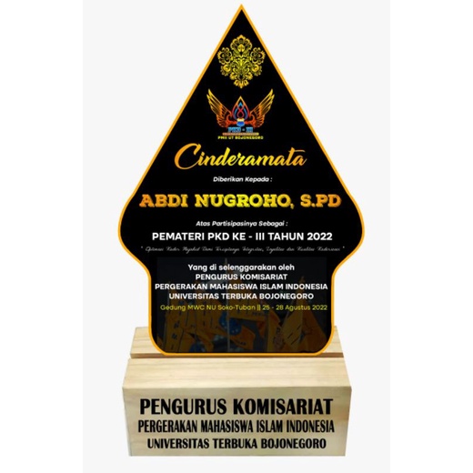 Vandel Akrilik Tatakan kaki Kayu