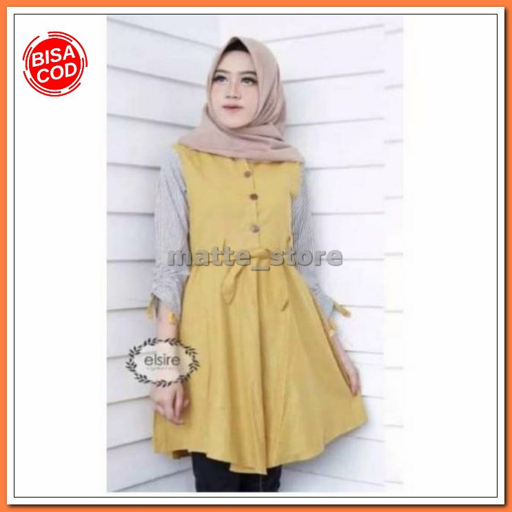 Tunik Remaja Polos Model Terbaru Kekinian 2021 / Baju Wanita Tuni QY652 Reza Tunik