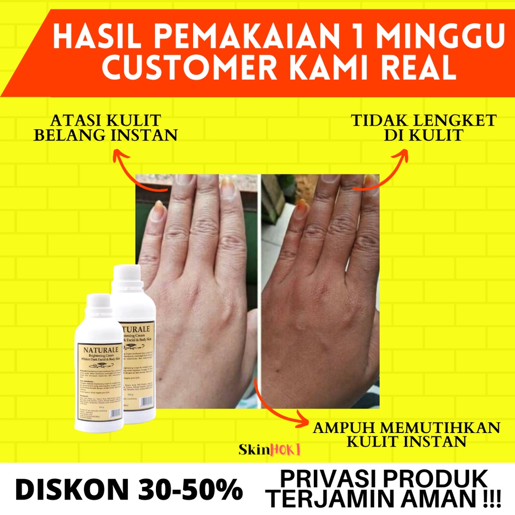 PEMUTIH BADAN PERMANEN PENGHILANG FLEK HITAM BLEACHING TUBUH NATURALE 1000GR PERAWATAN KULIT ORIGINAL BPOM