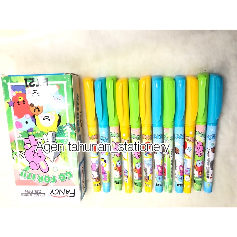

Pulpen Gel BT21 fancy/Pulpen karakter BTS